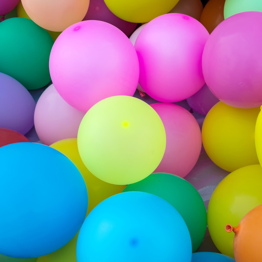 colourful latex balloons