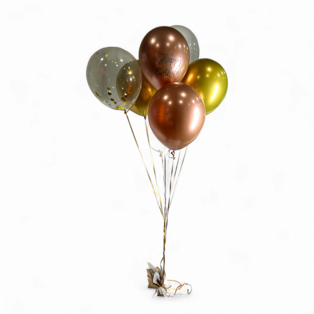 Gold-and-rose-gold-happybirthday-balloon-bouquet
