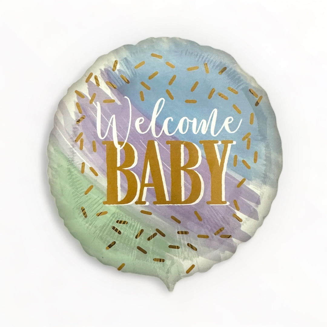 Welcome_Baby_shiny-round-foiled-helium-balloon