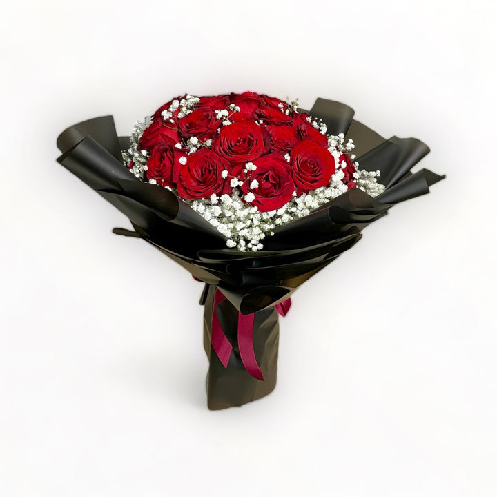 bouquet-of-34-stalks-red-roses-with-babys-breath-wrapped-in-black-front