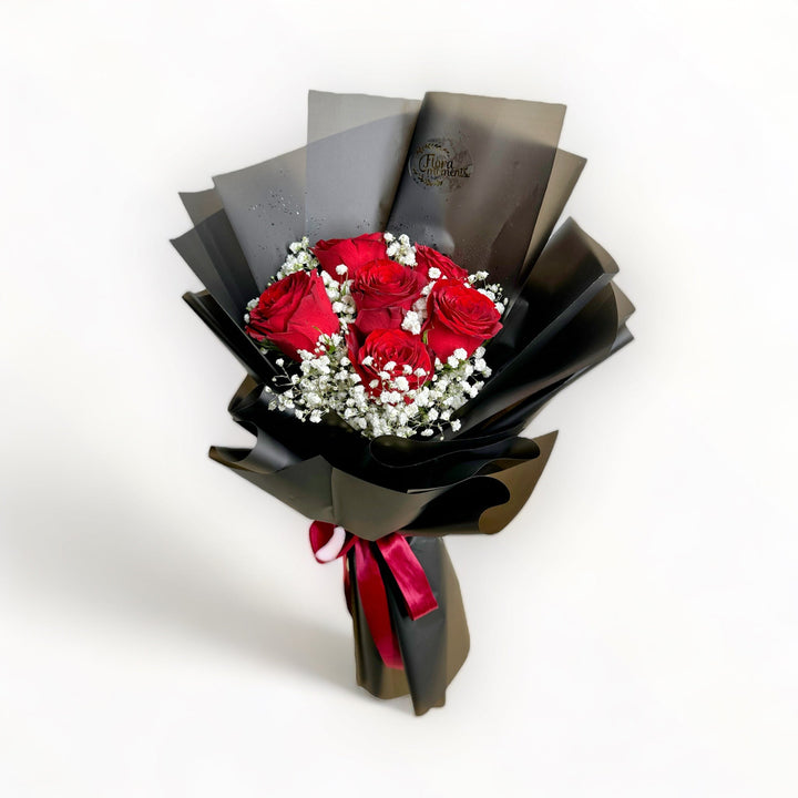bouquet-of-6-stalks-red-roses-with-babys-breath-wrapped-in-black-top