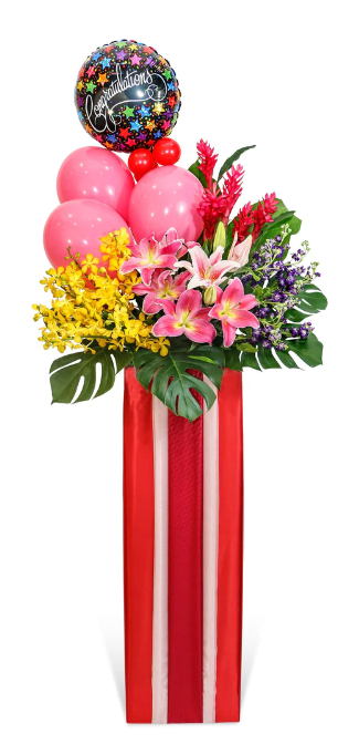 flowerstand-rosepink-latex-balloon-congratulation-foil-balloon-lily-matthiola-red-ginger-with-white-background