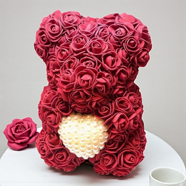 Pearly Flower Bear (16cm x 16cm x 25cm)-VD_2026