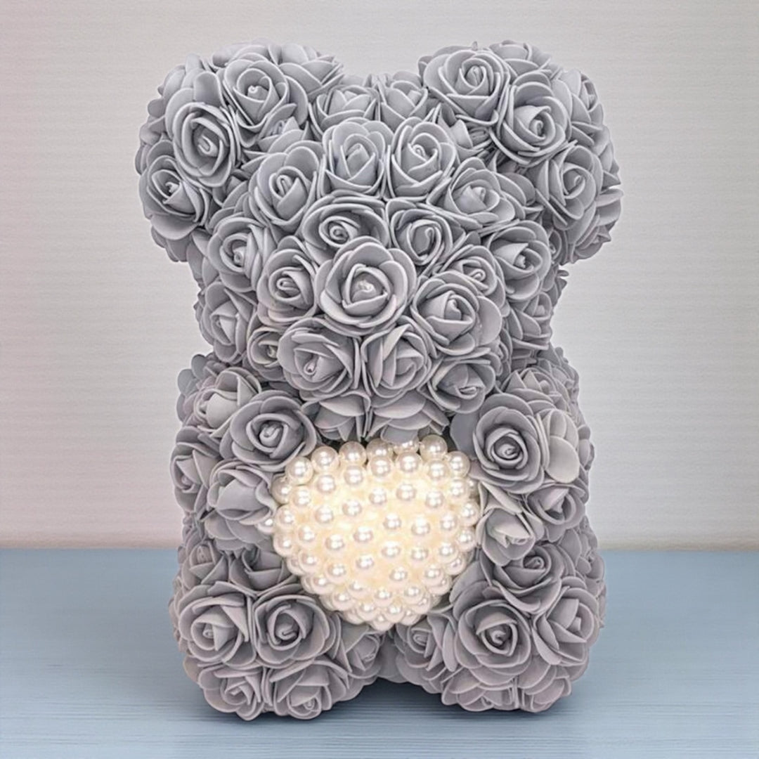 Pearly Flower Bear (16cm x 16cm x 25cm)-VD_2026