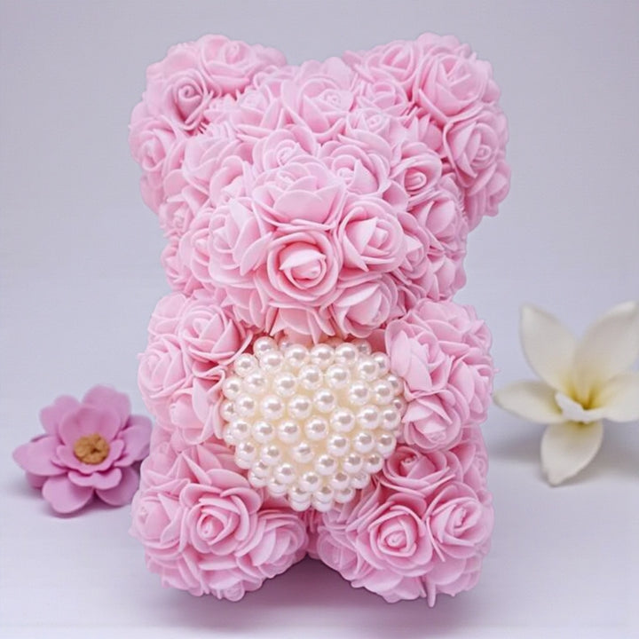 Pearly Flower Bear (16cm x 16cm x 25cm)-VD_2026