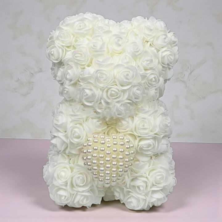 Pearly Flower Bear (16cm x 16cm x 25cm)-VD_2026