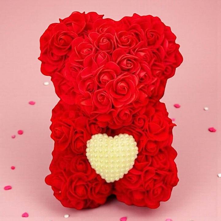Pearly Flower Bear (16cm x 16cm x 25cm)-VD_2026