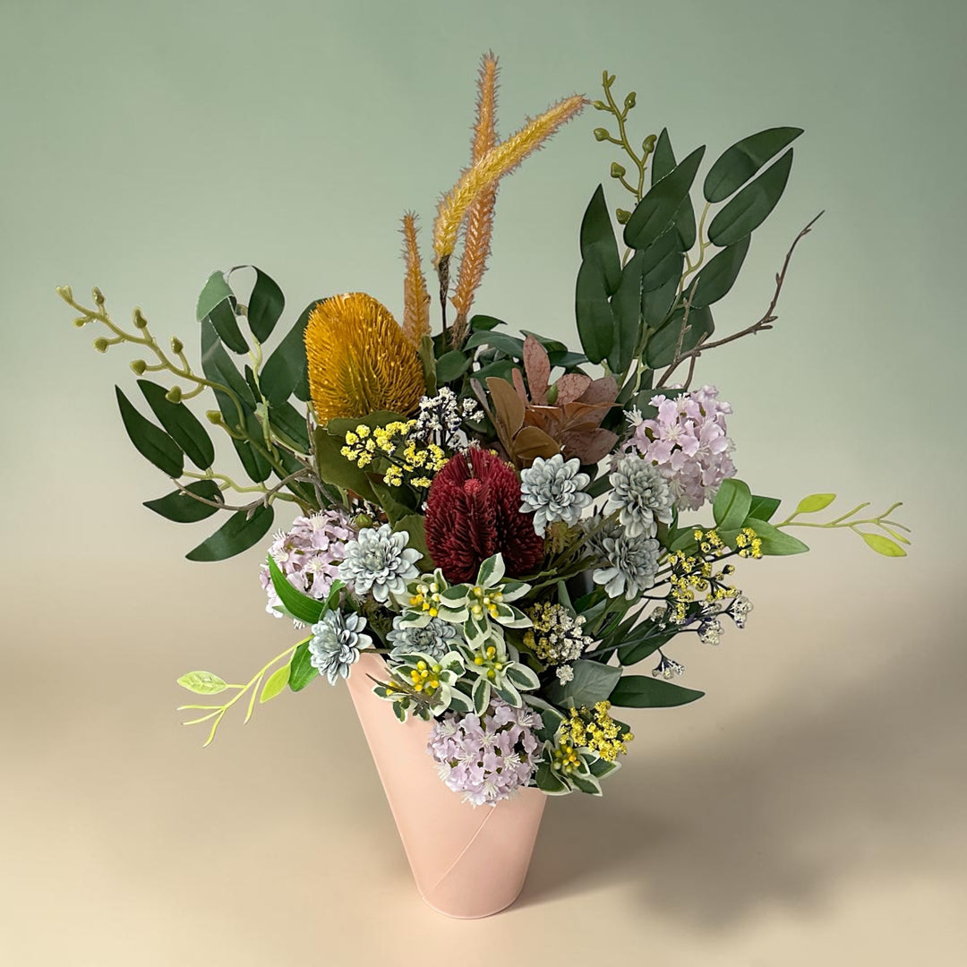 Ready-made Silk Flowers Table Arrangement FLORAMOMENTS.SG | Express Florist Delivery Singapore