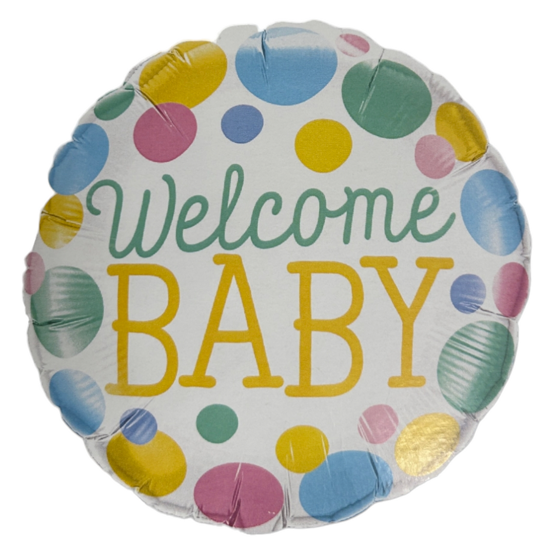 Welcome-Baby-balloon-helium-rainbow