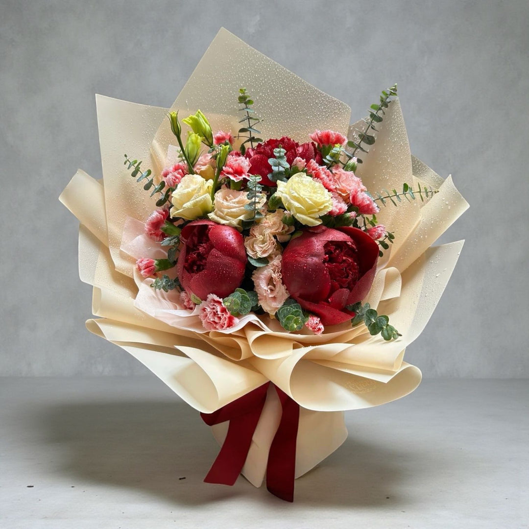 Ready-made peony bouquet