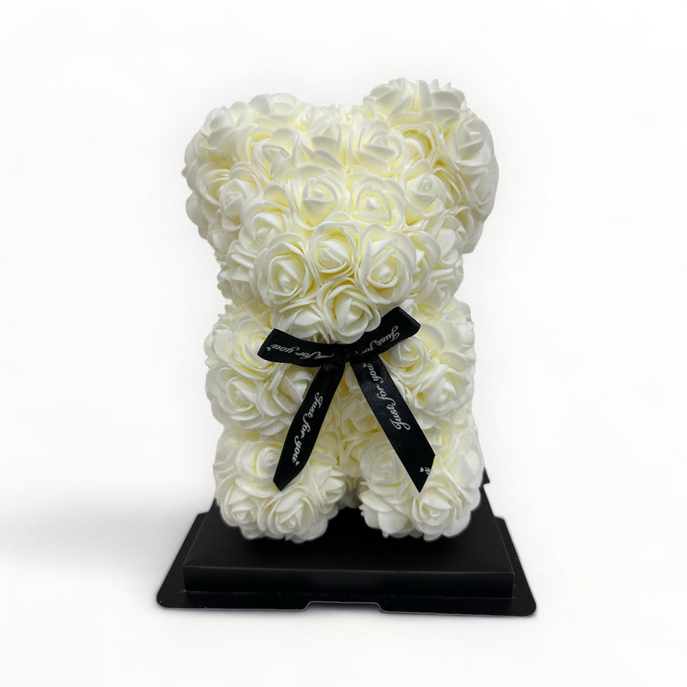 white flower bear valentine day gift